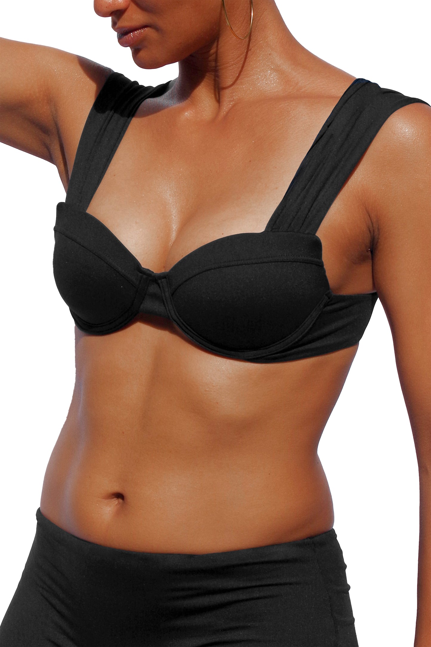 Olivia underwire bikini top, black