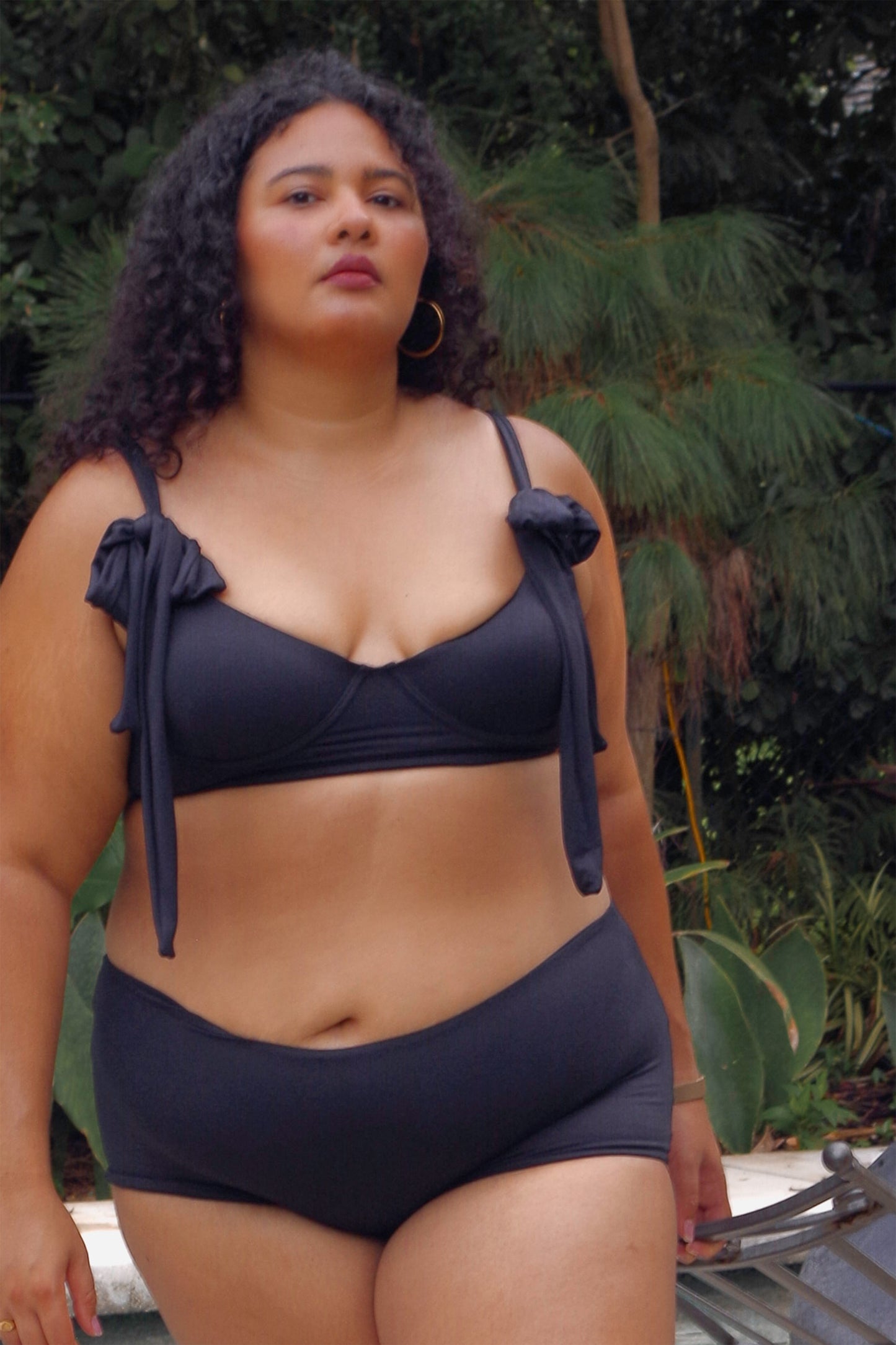 Olivia micro swim shorts, black