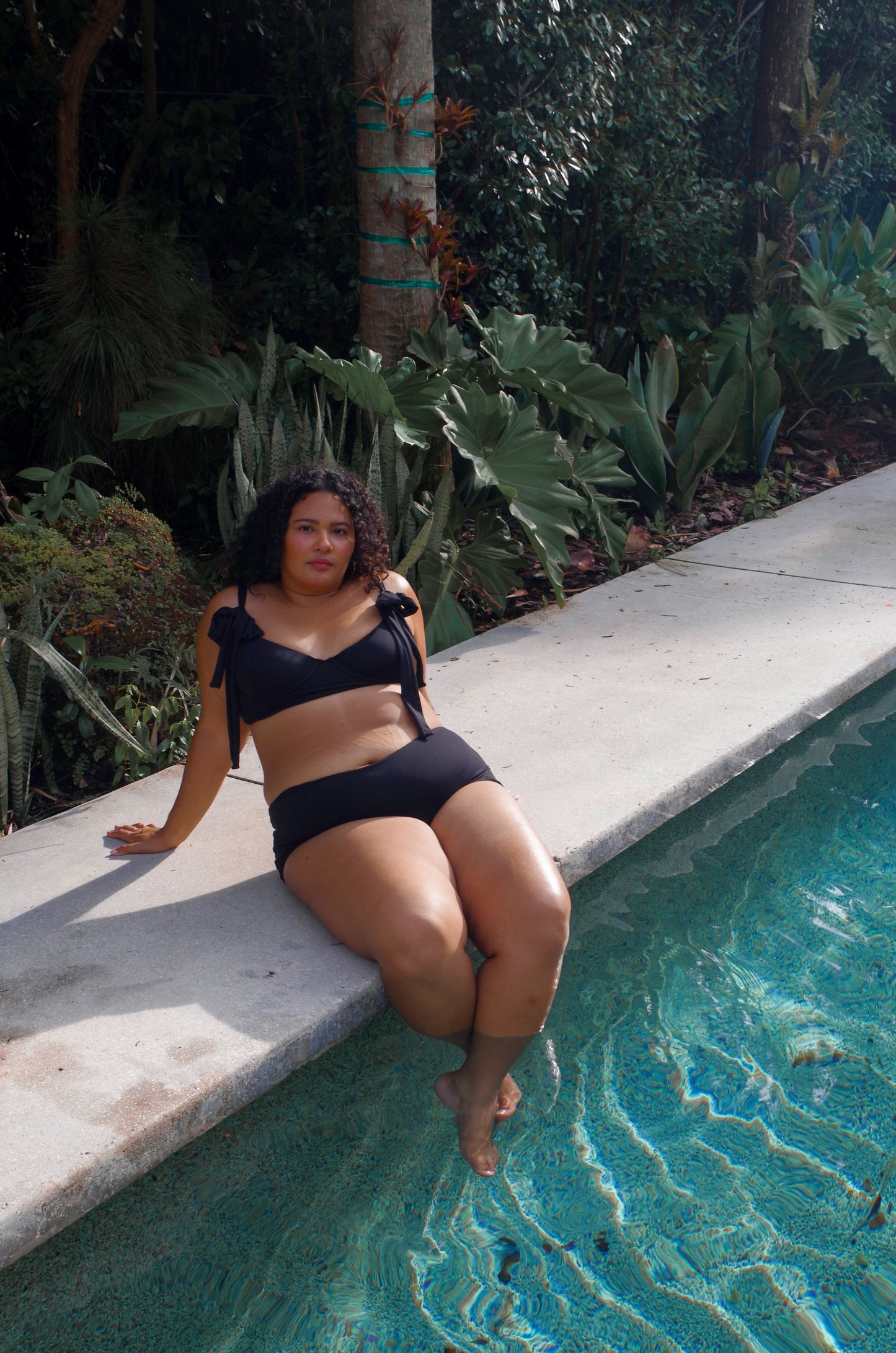Olivia micro swim shorts, black
