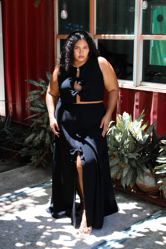 Gloria resortwear cotton maxi skirt