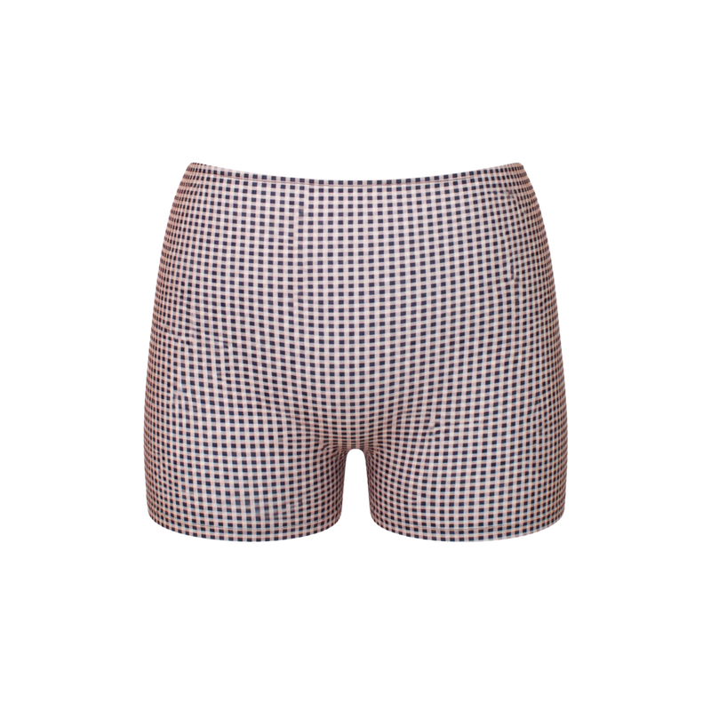 Emma 3" swim shorts, gingham print