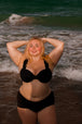 Olivia underwire bikini top, black