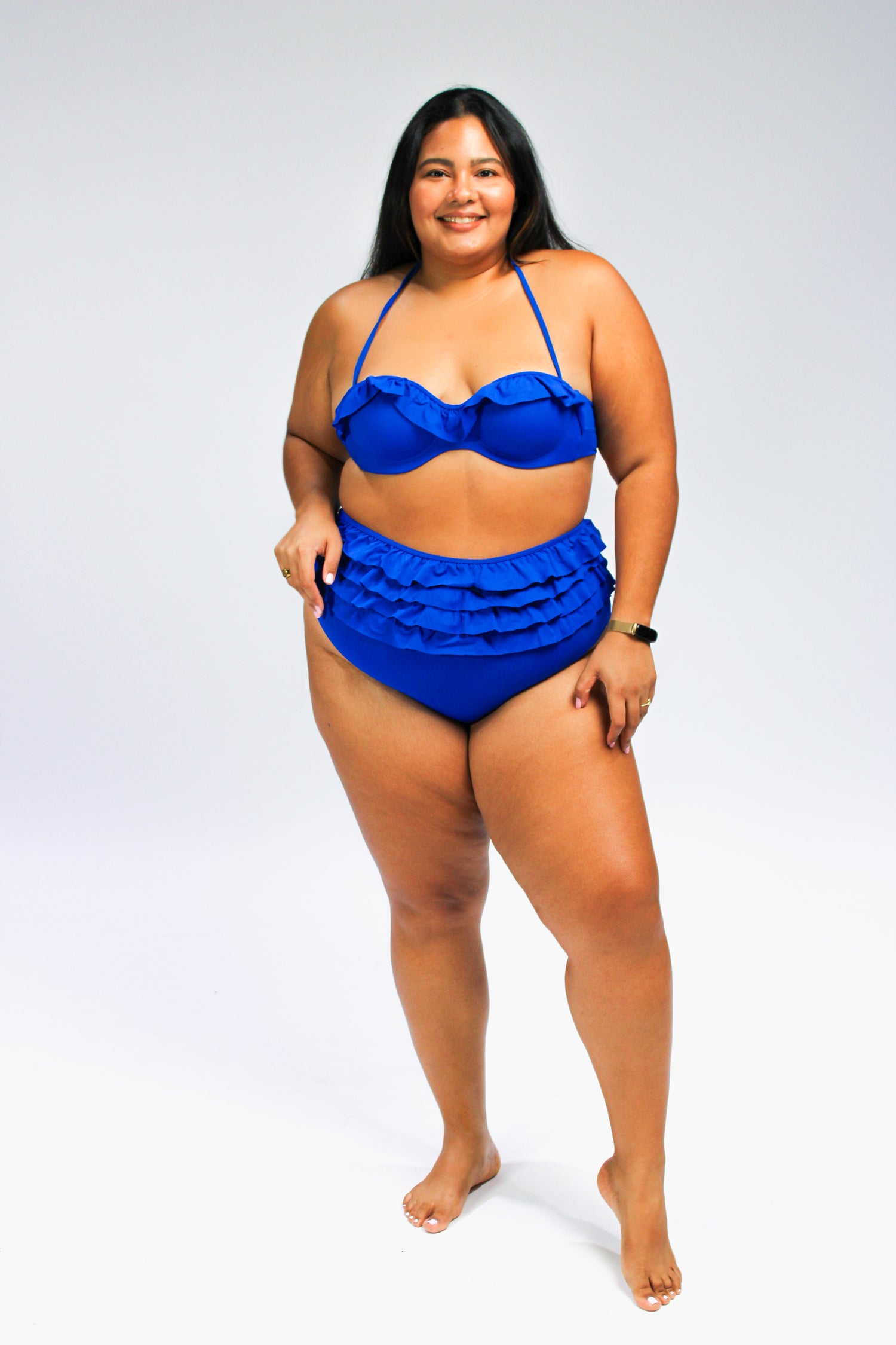 women's plus size royal blue bikini